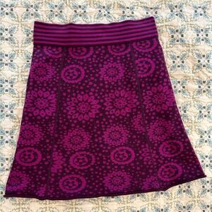 WINTER CLEARANCE! Dakini A Line Knit Skirt w Floral Pattern
